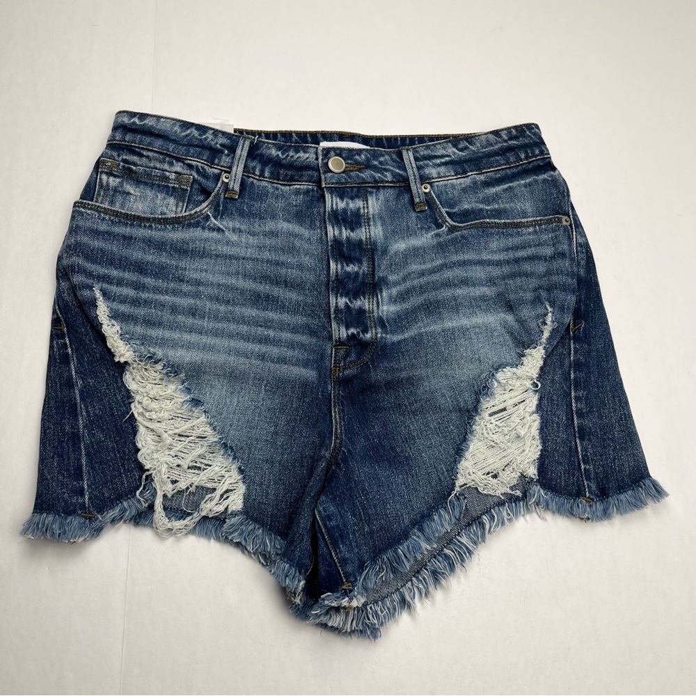Good American Bombshell Short Womens Size 10 / 30 Blue Denim Cut-Off Jean